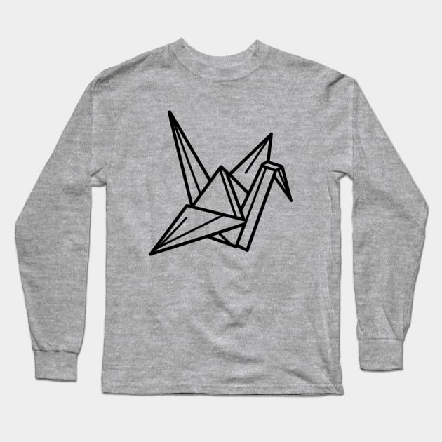 Origami Paper Crane Long Sleeve T-Shirt by KayBee Gift Shop